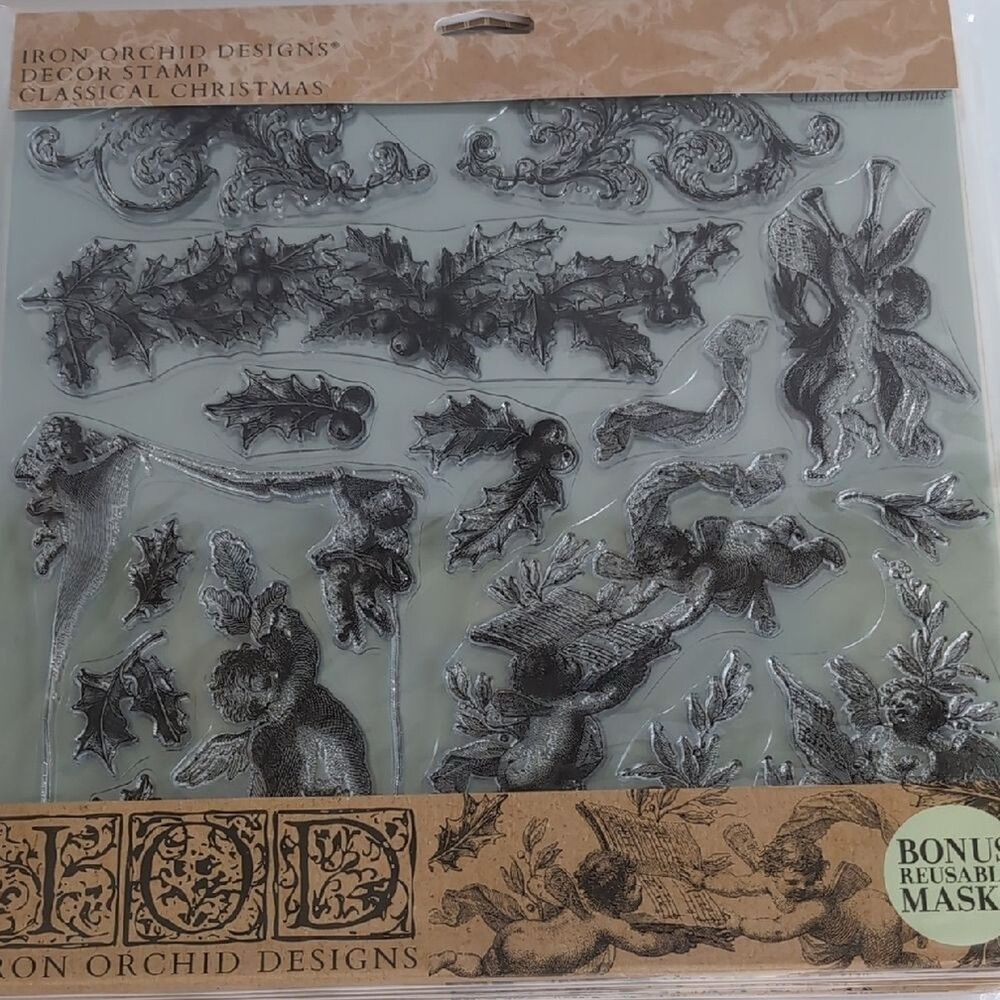 Iron Orchid Designs Classical Christmas Decor Stamps IOD Crafting